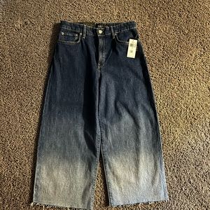 Ralph Lauren Cropped Wide Leg Ombré Jeans